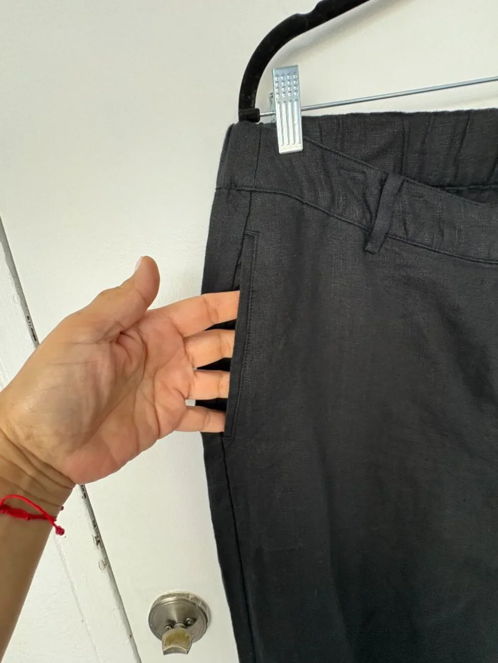 Banana Republic Black Wide-Leg Linen Pants Size XL Minimalist Capsule
